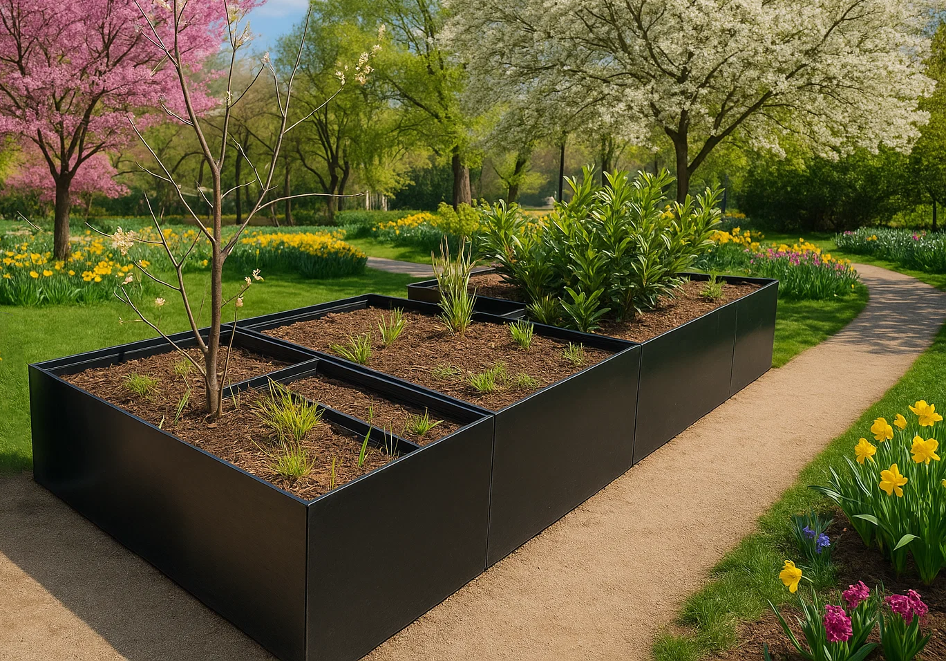 Park truhlík – ukázka použití